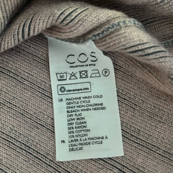 COS Sleeveless Mock Neck Wide Rib Sweater - Picture 7 of 8